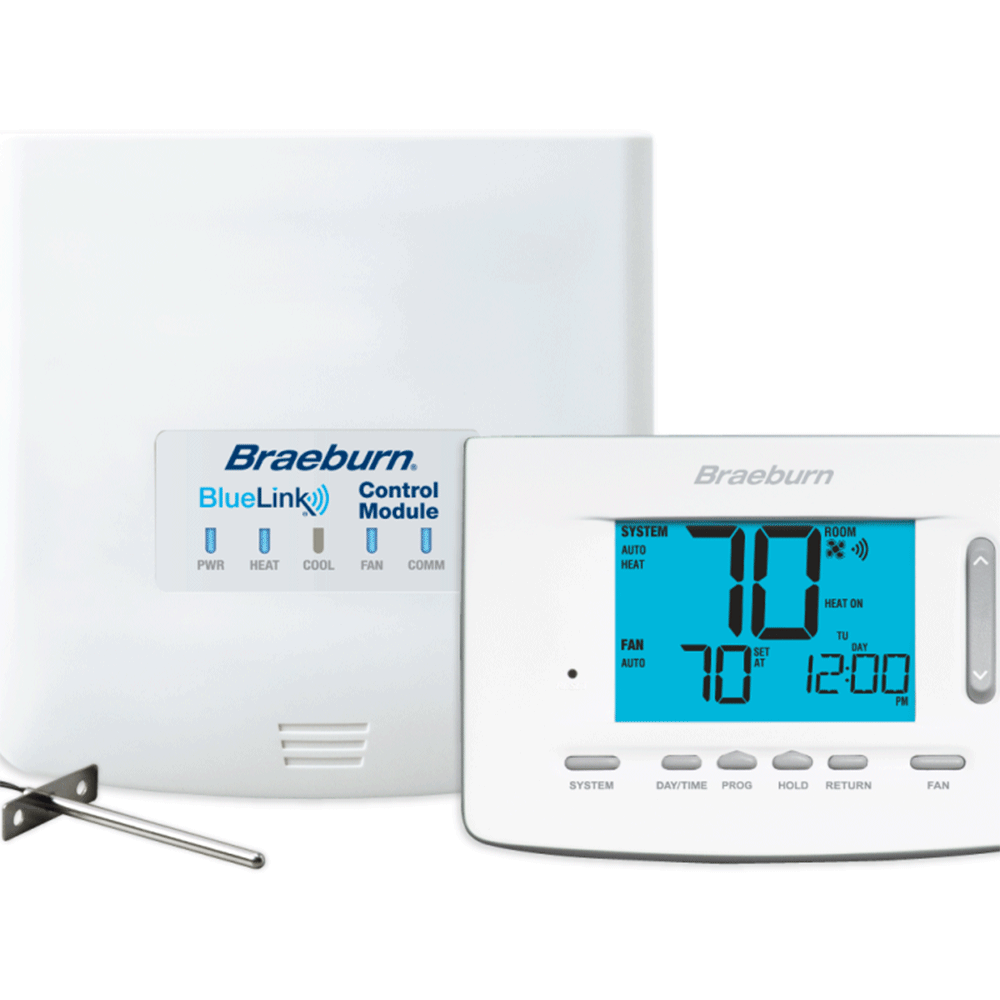 7500 BRAEBURN UNIVERSAL WIRELESS 7 DAY, 5-2 DAY OR NON-PROG. 3H / 2C (INCLUDES THERMOSTAT, CONTROL MODULE & SUPPLY AIR SENSOR)