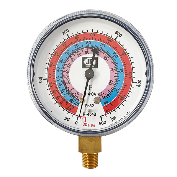 M2-863 JB R-32, R-454B, R-410A 2.5" ILLUMINATING COMPOUND GAUGE
