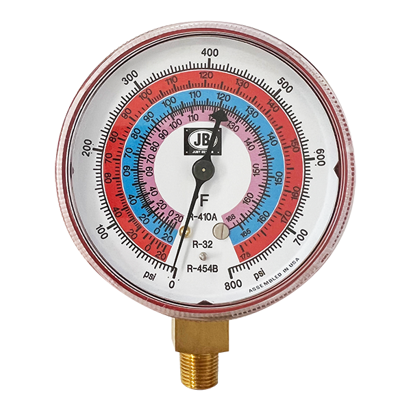 M2-864 JB R-32, R-454B, R-410A 2.5' ILLUMINATING PRESSURE GAUGE