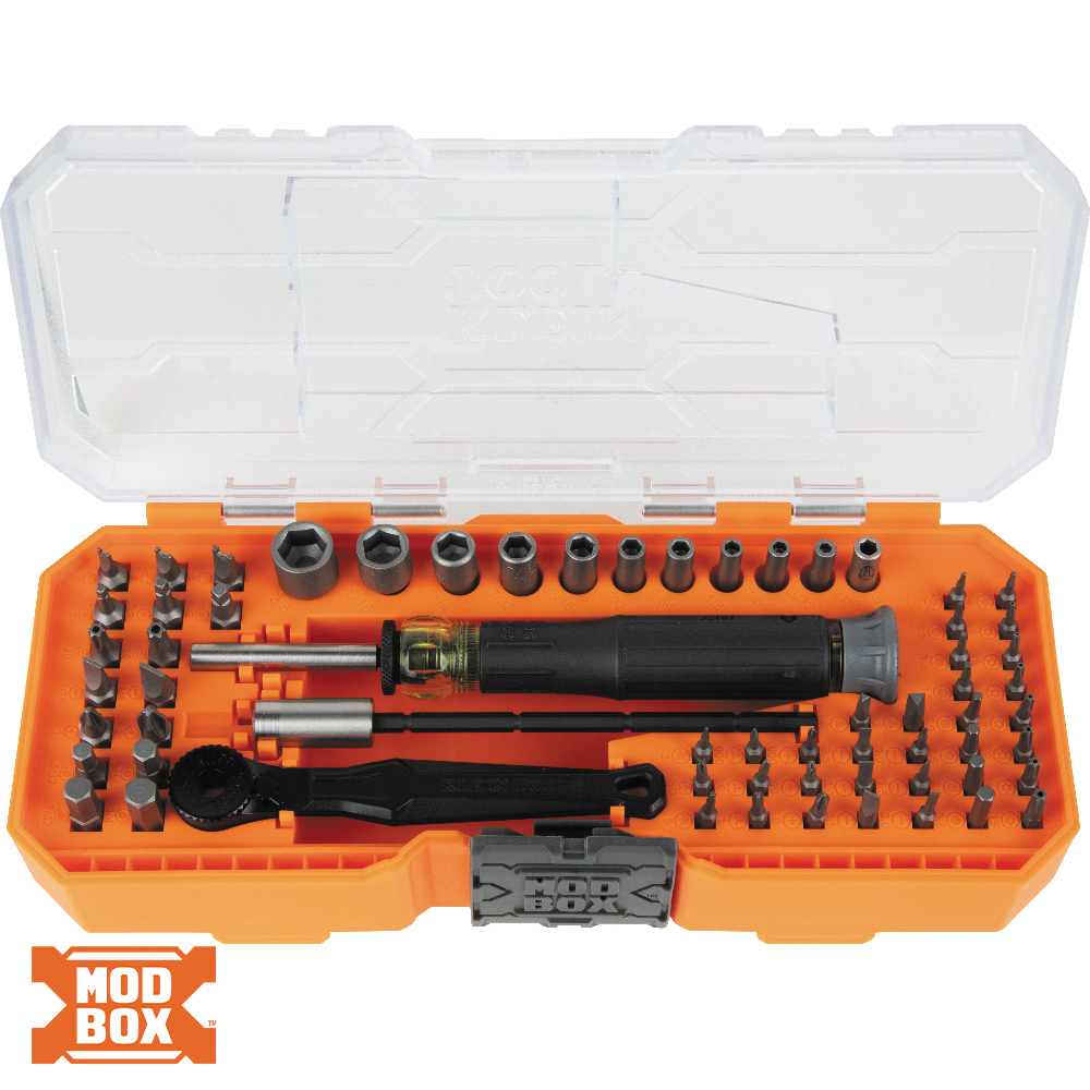 32787 KLEIN PRECISION RATCHET AND DRIVER SYSTEM, 64-PIECE