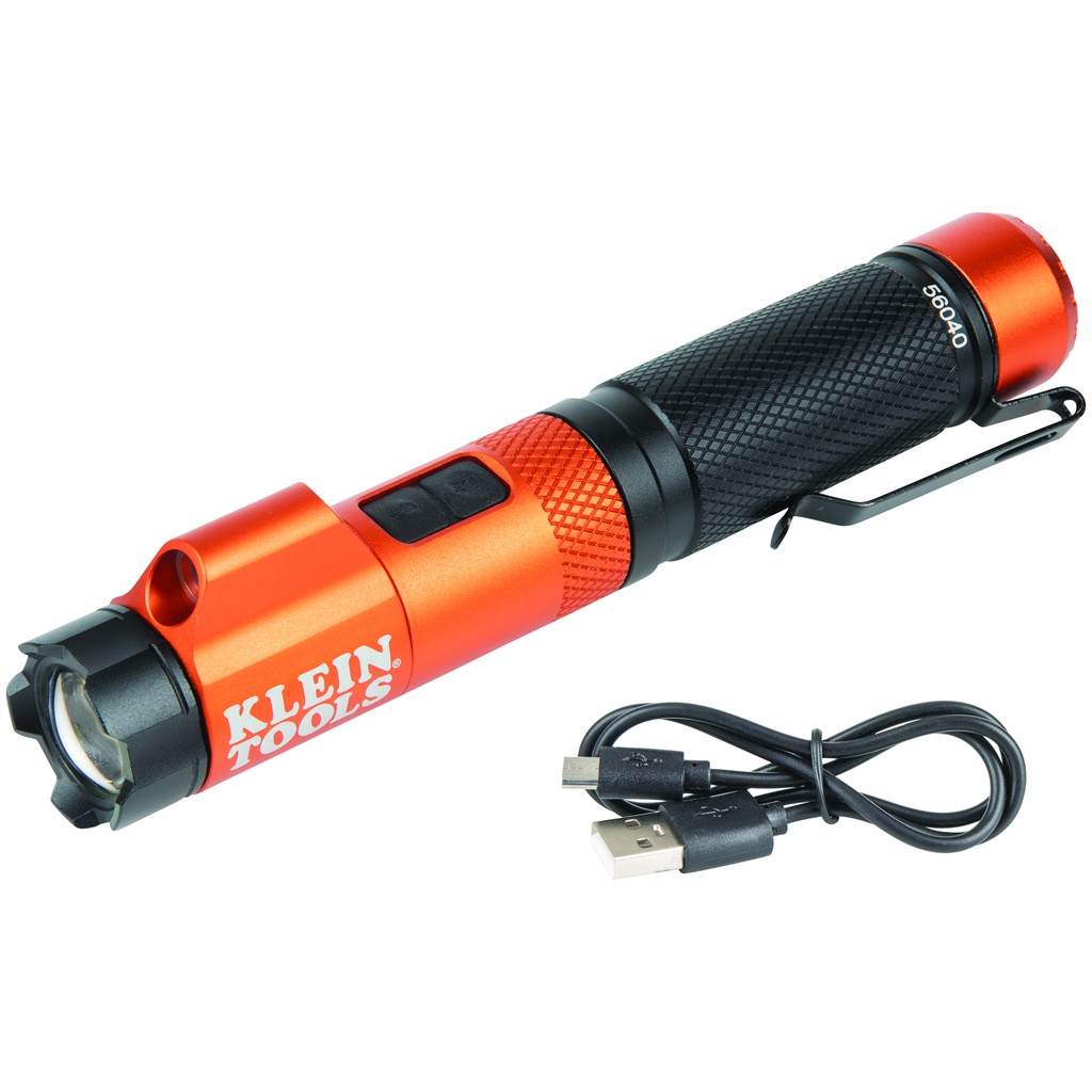 56040 KLEIN RECHARGEABLE FOCUS FLASHLIGHT WITH LASER