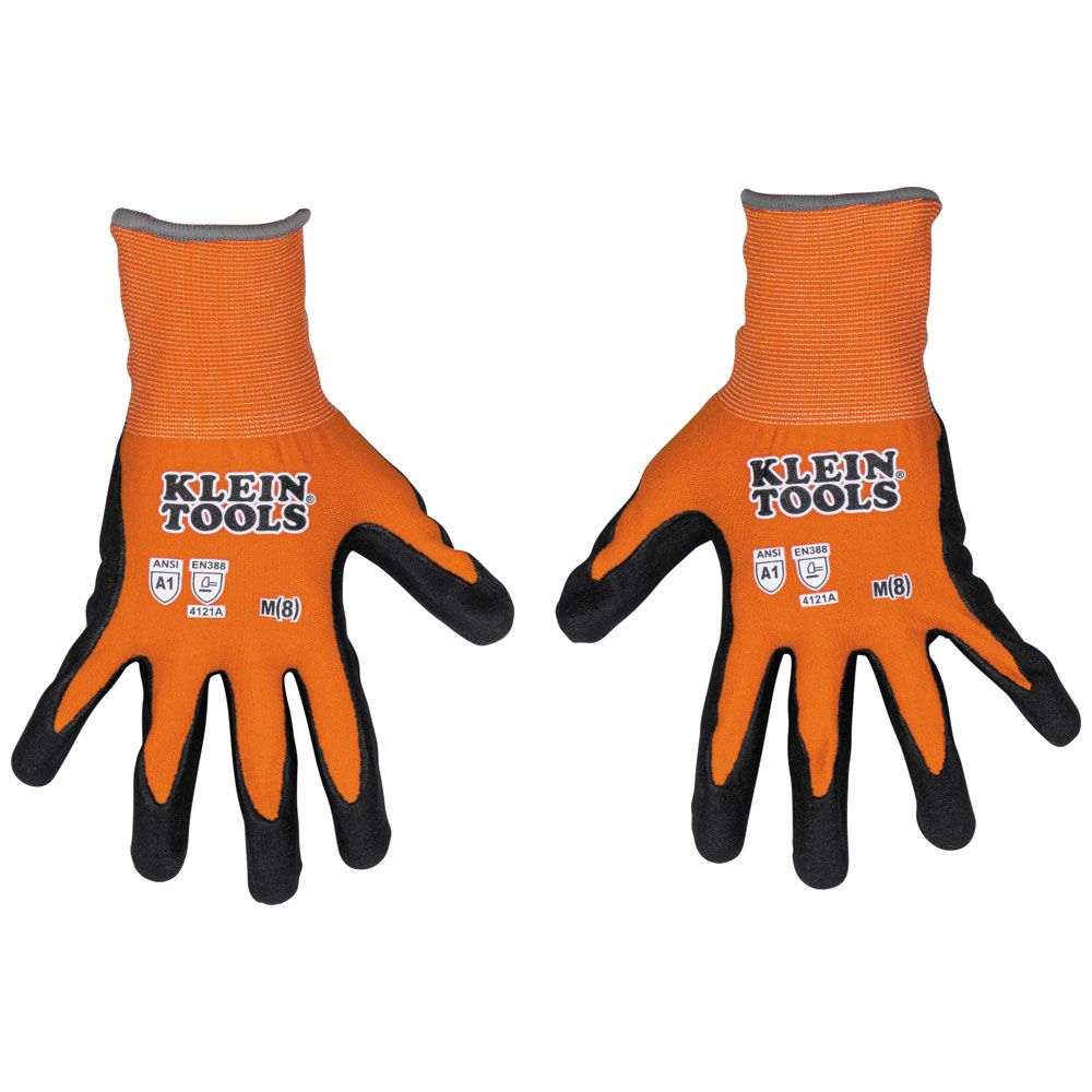 60580 KLEIN KNIT DIPPED GLOVES, CUT LEVEL A1, TOUCHSCREEN, MEDIUM, 2-PAIR