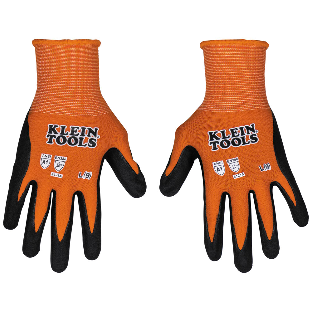60581 KLEIN KNIT DIPPED GLOVES, CUT LEVEL A1, TOUCHSCREEN, LARGE, 2-PAIR