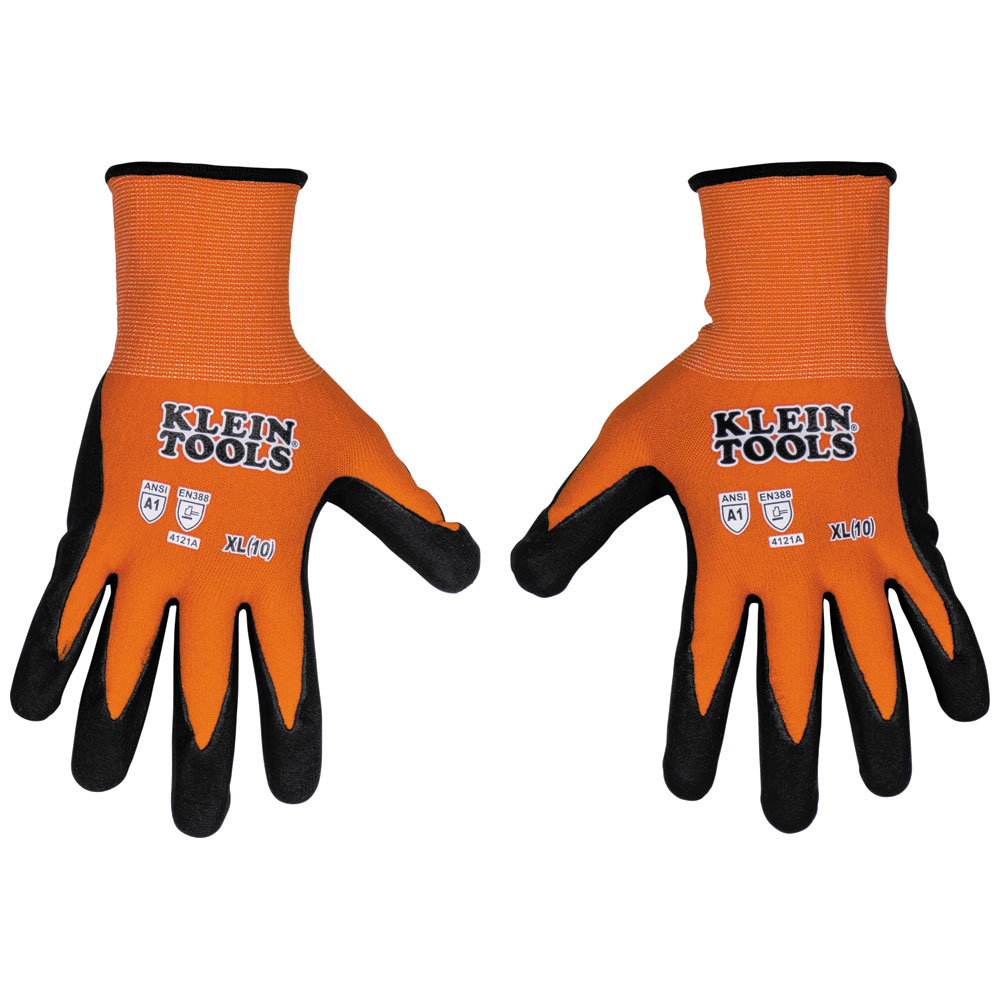 60582 KLEIN KNIT DIPPED GLOVES, CUT LEVEL A1, TOUCHSCREEN, X-LARGE, 2-PAIR
