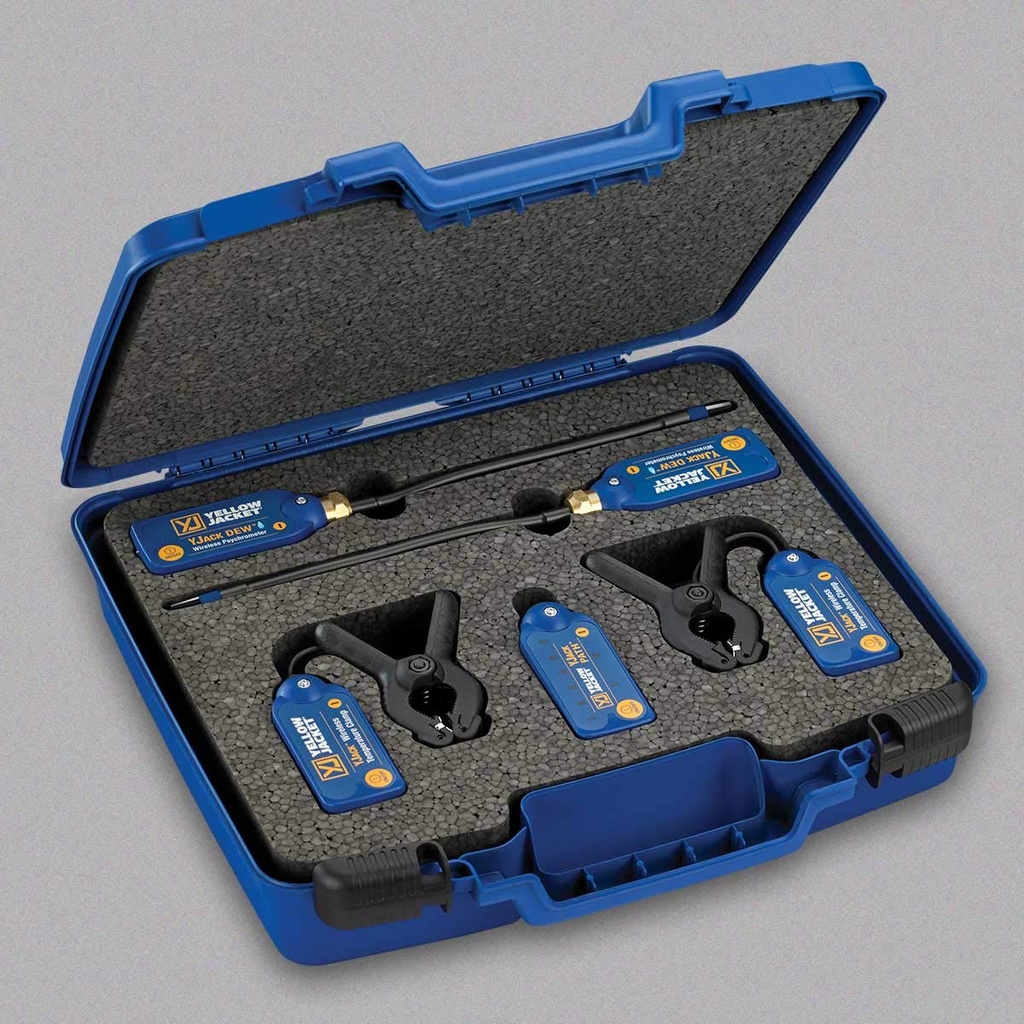 67071 YJACK TEMPERATURE / HUMIDITY KIT, 2 TEMP CLAMPS, 2 JACK DEW PSYCHROMETERS, 1 YJACK PATH