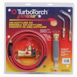 0386-0335 TURBOTORCH X-3B PLUMB & REFRIG KIT, BRAZES LIGHT/M(*) GAUGE STEEL TO 1-5/8", SOFT SOLDERS TO 3"