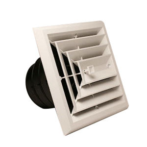 MV3 CEILING DIFFUSER WITH SQUARE 3-WAY GRILLE WITH DAMPER 6" TO 8" DUCT (81913) (4)