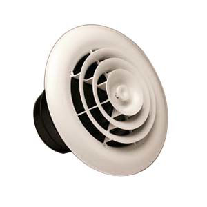 MV360 CEILING DIFFUSER WITH ROUND GRILLE WITH DAMPER 6" TO 8" DUCT (81911) (4)