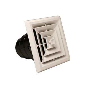 MV4S CEILING DIFFUSER WITH SQUARE 4-WAY GRILLE WITH DAMPER 4" TO 6" DUCT (81904) (8)