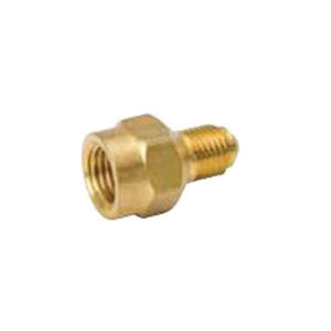UR3-84 1/2 x 1/4 BRASS FITTING, FEMALE FLARE X FLARE ADAPTER W/COPPER GASKET (10) PKG, 12FFLX14MFL FLARE