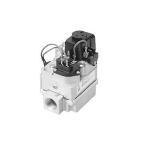 36C84-912 WHITE-RODGERS UNIVERSAL CYCLE-PILOT GAS VALVE, 24V, 3/4" X 3/4" NPT, REDUCER BUSHINGS, REDUNDANT (PILOT) VALVE, FAST OPENING, 1/4" PILOT FITTING, LP KIT, 2 EACH EXTRA JUMPERS AND 30" LEADS, PLUG IN PILOT SOCKET ON OUTLET SIDE, 1/4" QUICK CONNECT TERMINALS (C,C,L,S)