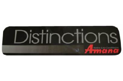 0140M00003P-CTL "DISTINCTIONS" STICKER ONLY - BLACK (500 PER ROLL) 1 9/16" X 7 1/2" FITS PLATE