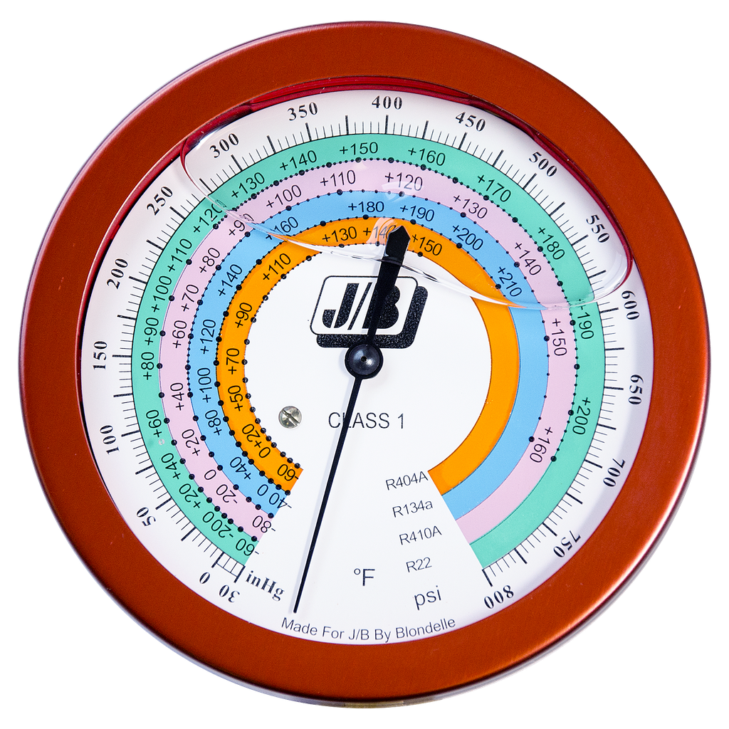 M2-865 3-1/8" LIQUID FILLED PRESSURE GAUGE R22 R134A R404A R410A