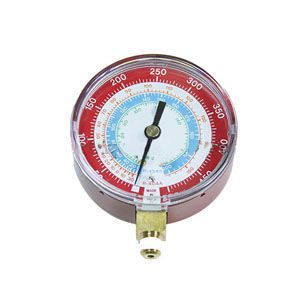 49105 HIGHSIDE GAUGE (RED), 80MM R-22/R-404A/R-134A