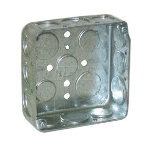 84936 4 X 4 ELECTRICAL BOX 2-1/2"D W/1/2"& 3/4"KO