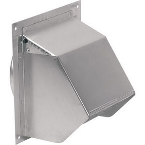 641 ALUMINUM WALL CAP FOR 6" ROUND DUCT WITH BACKDRAFT DAMPER AND SCREEN