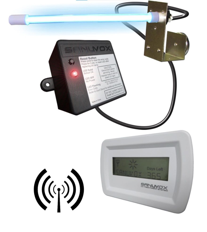 SABERPW16/24-GM2 SABER PRO 16" STRAIGHT UVC LAMP 24V/110V, INCLUDES 2 LAMPS & REMOTE WIRELESS DISPLAY SCREEN (12)