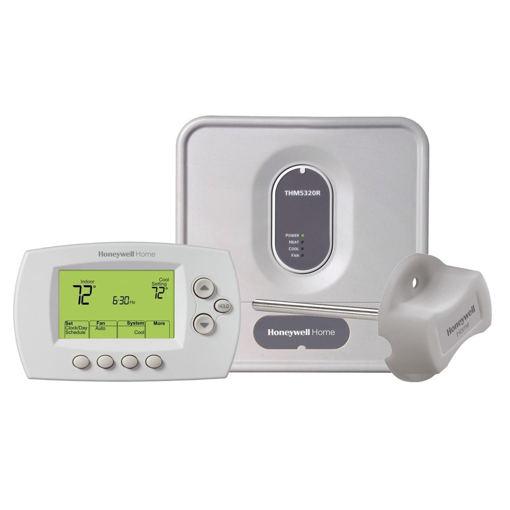 YTH6320R1001 WIRELESS PROGRAMMABLE FOCUSPRO KIT INCLUDES TH6320R1004 THERMOSTAT THM5320R1000 INTERFACE MODULE C7735A1000 RETURN AIR SENSOR