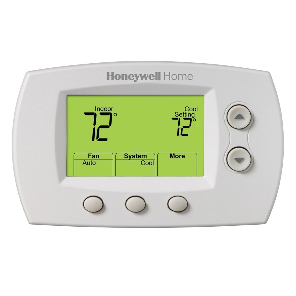TH5320R1002 THERMOSTAT WIRELESS FOCUSPRO 5000 NON-PROGRAMMABLE DIGITAL BACKLIT DISPLAY BATTERY POWERED