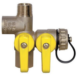 41672 EXPANSION TANK PRO SERVICE VALVE 1/2", 1/2 FIP X MIP X FIP X HOSE