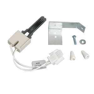 767A-383 HOT SURFACE IGNITOR WITH 5-1/4" LEADS, N STYLE MOUNTING BLOCK, LEFT TAB, INSULATION 200 C, ELECTRICAL CONNECTION, MOLEX SIDE LOCK CONNECTOR WITH .092 MALE PINS, CONNECTOR WITH MOUNTING ADAPTOR, REPLACES R/S 41-411