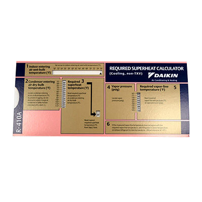 2006CC-151 R-410A SUPERHEAT CALCULATOR NON-TXV