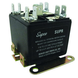 SUPR UNIVERSAL POTENTIAL RELAY UP TO 5 HP, 110-270 VAC (6)