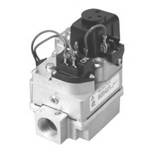 36C87-944 GAS VALVE, 3/4" X 3/4", 24 VAC, REDUNDANT (PILOT) VALVE, NATURAL GAS ONLY,1.0" STEP, 3.5" FULL OUTLET PRESSURE, 1/4" PILOT FITTING, PLUG IN PILOT SOCKET ON TOP, TWO 18" LEADS WITH PIGGYBACK TERMINAL, REDUCER BUSHINGS
