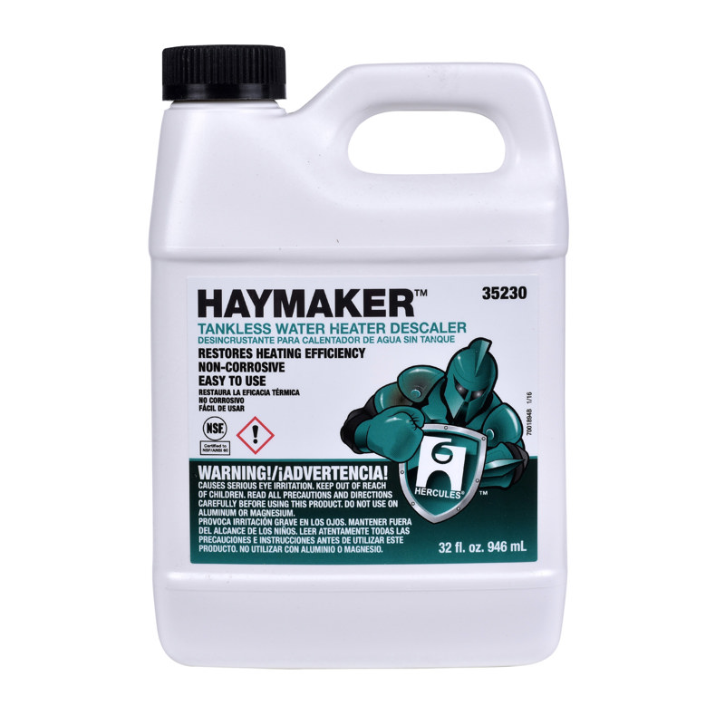HC35230 HERCULES HAYMAKER TANKLESS WATER HEATER DESCALER SOLUTION 32OZ (6)