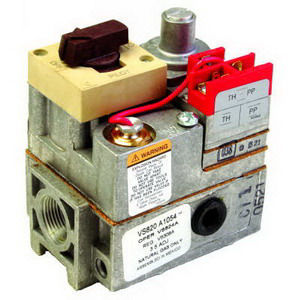 VS820A1054 GAS VALVE MILLIVOLT 3/4" X 3/4" WITH SIDE TAPS
