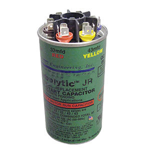 11100 TURBOLYTIC JR UNIVERSAL MOTOR START CAPACITOR 23MFD TO 208MFD 125V - 330V