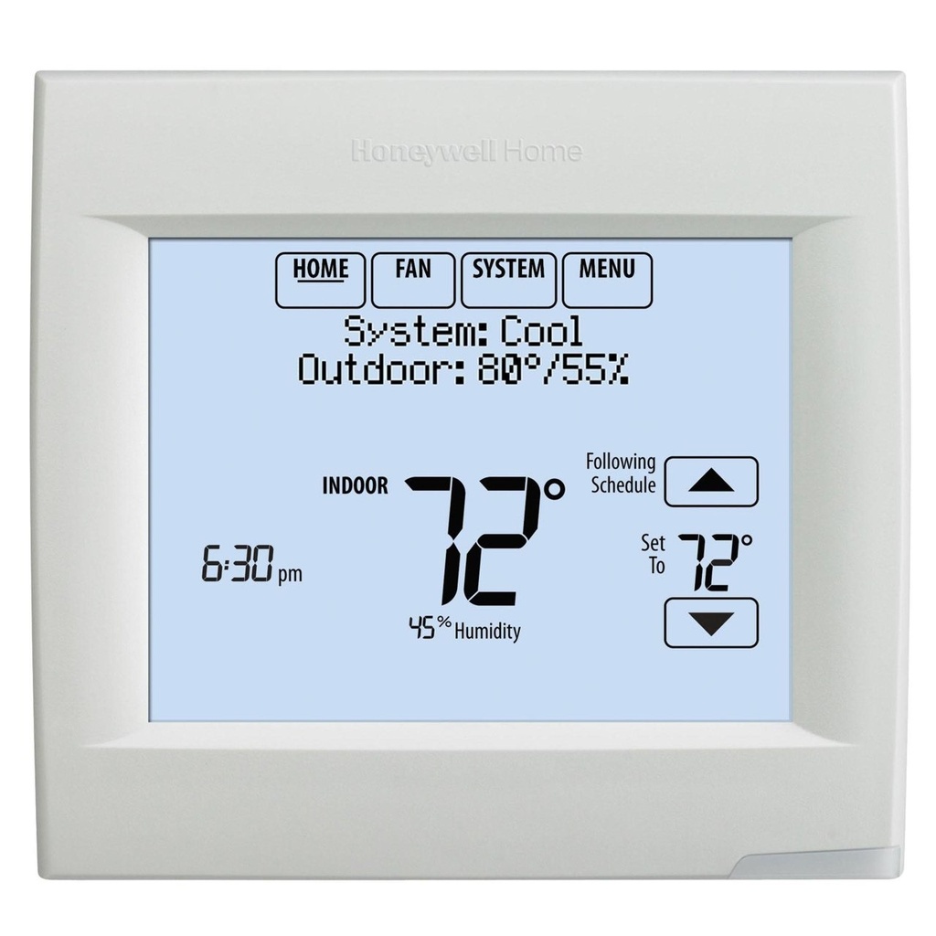 TH8110R1008 THERMOSTAT VISIONPRO 8000 REDLINK TECHNOLOGY 7DAY PROGRAM 1H/1C HEAT PUMP OR 1H/1C CONVENTIONAL WORKS WITH THM5421R1021 INTERFACE