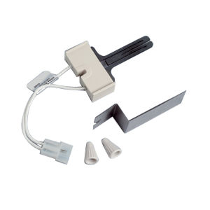 767A-382 HOT SURFACE IGNITOR WITH 5-1/4" LEADS, M STYLE MOUNTING BLOCK, INSULATION 200 C, ELECTRICAL CONNECTION, RECEPTACLE WITH .093" MALE PINS, CONNECTOR WITH MOUNTING ADAPTOR, REPLACES R/S 41-404