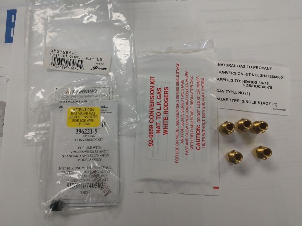 53079 LP KIT FOR MODINE HD30-75 HOT DAWG