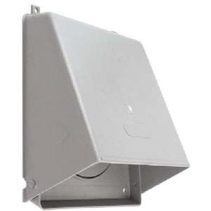 3510W 6" WHITE PLASTIC WALL CAP WITH DAMPER AND SCREEN