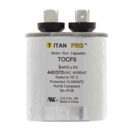 CR5440OV RUN CAPACITOR 5 MFD 440/370V OVAL (TOCF5)