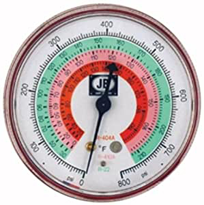 M2-465 MANIFOLD GAUGE 2-1/2" R-22 R-404A R-410A 0 TO 800 PSI