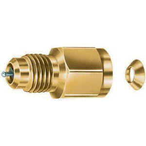 A31614 1/4" FE SAE FLARE UNION W/COPPER GASKET PKG/5