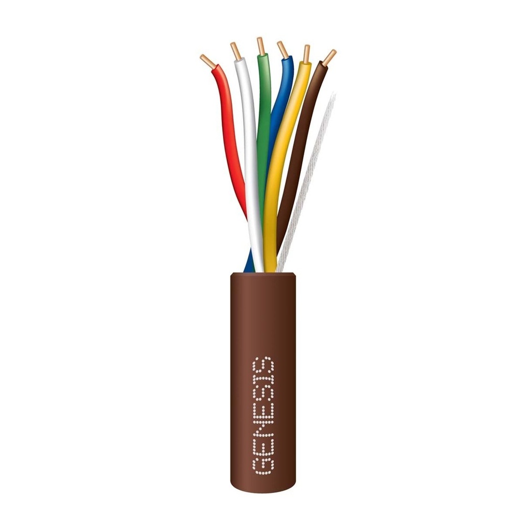186 THERMOSTAT WIRE 6 CONDUCTOR 18 AWG 250 FT ROLL UL CL2 (4714)
