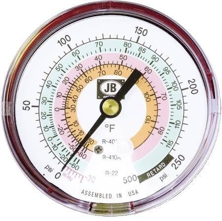 M2-825L 3-1/8" LED BACK-LIT HIGH PRESSURE GAUGE R22 R404A R410A