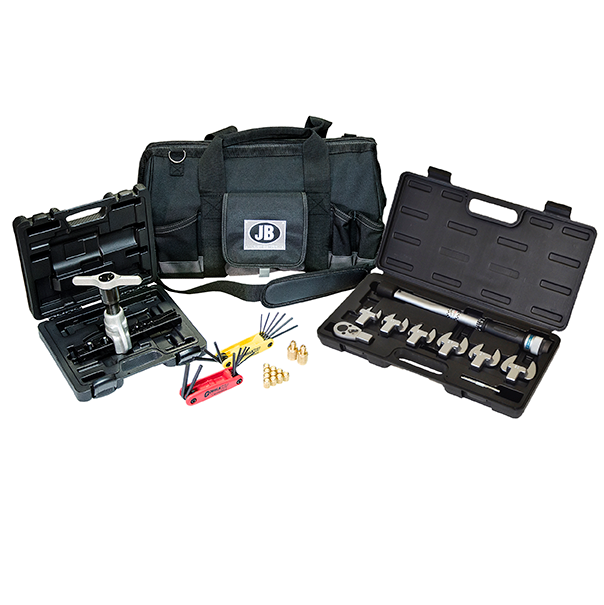 MSKIT3 MINI SPLIT TOOL KIT, INCLUDES JB-TOOLBAG1, TRQ1080 TORQUE WRENCH, T30605 METRIC AND SAE HEX KEY SET, T30600 RATCHETING FLARE TOOL, A31656 ADAPTERS, NFT5-4 & NFT5-5